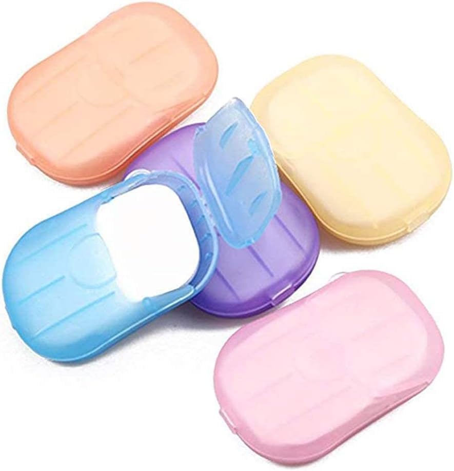 5 Boxes Sheets Colorful Disposable Soap Paper Hand Cleaner Fragrance Mini Color Soap Paper for school Indoor, Outdoor, Travel, Camping Hiking Sheets