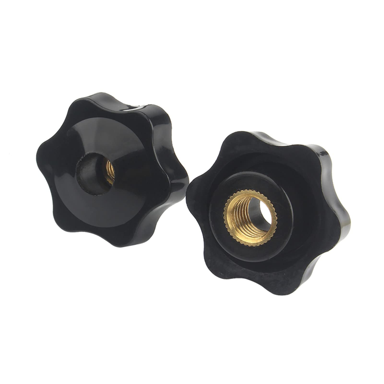 Stella Dadi con manico - 10Pcs Dadi di serraggio Plastica Zigrinato Manopole Attraverso il foro Rame Core Thread interno Esagonale Impugnature Dadi M5 M6 M8 M10