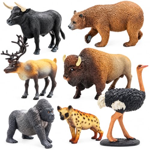 Gemini&Genius 7Pcs Wild Animals for Kids, Realistic Animal Educational Toys by Gemini&Genius - Used condition - Image 2