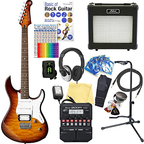 YAMAHA PACIFICA 212VQM TBS パシフィカ エレキギター 初心者 入門 18点セット 【ZOOM G1Four マルチエフェクター付】