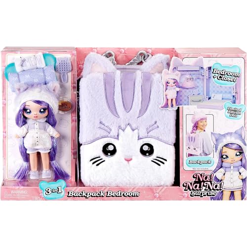Na Na Na Surprise 3-in-1 Backpack Bedroom Unicornio con Muñeca de Moda - Britney Sparkles - Muñeca...