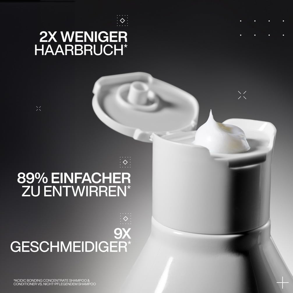 Redken | Pflegeset für Schutz vor Farbverlust, Konzentrierte All-In-One Formel, Acidic Bonding Concentrate Shampoo 300 ml & Conditioner 300 ml