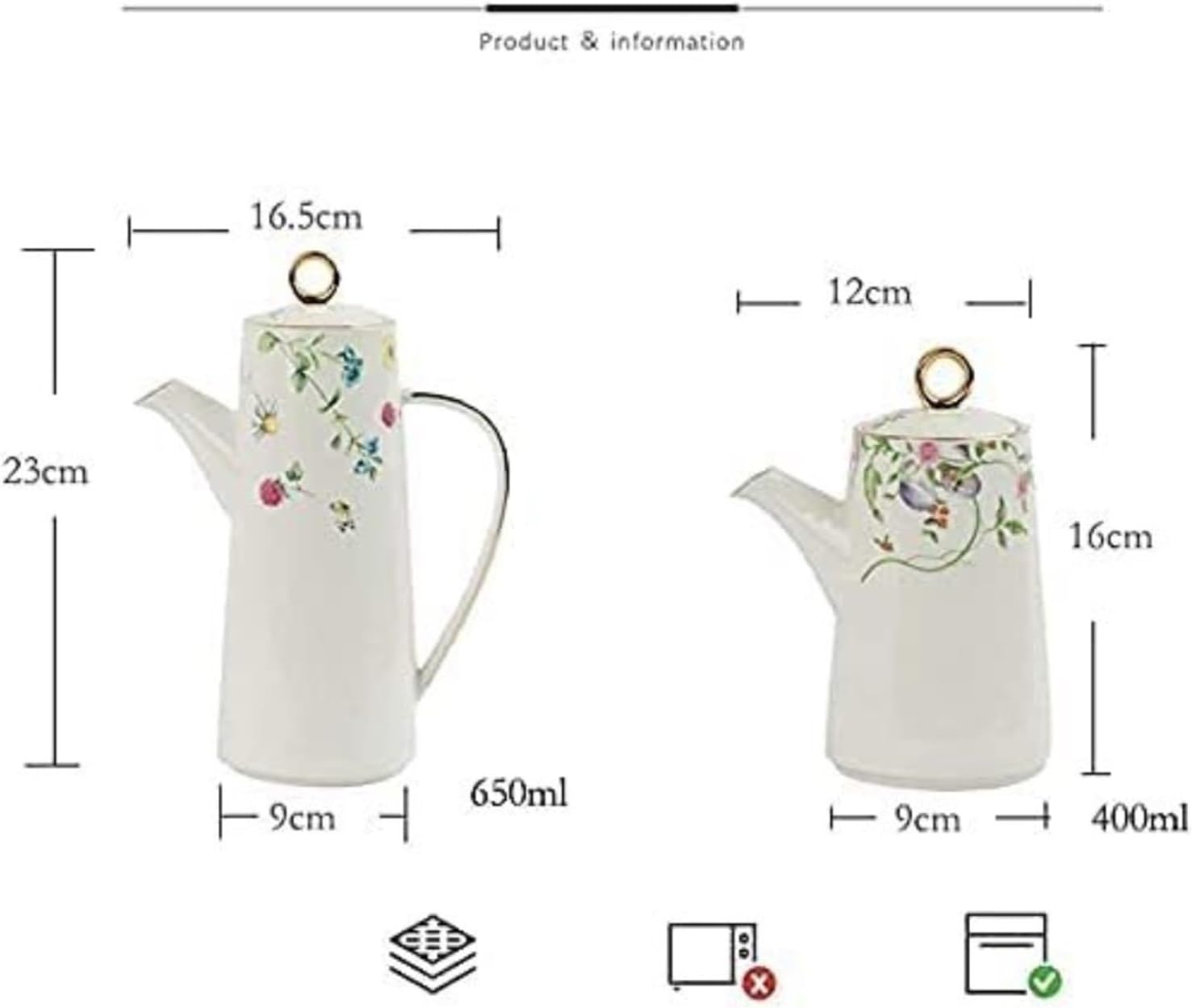 Oil and Vinegar Dispenser Japanese-Style Porcelain Olive Oil and Vinegar Dispenser Set,Ceramic Storage Container Condiment Jars with Tray Cooking