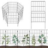 HIHADUUM 14 Pack 31.5 Inch(H) X 20 Ft(L) Decorative Garden Fence Fencing Panels, Metal Wire Border No Dig Fencing Animal Barrier for Dog, Flower Edging for Yard Landscape Patio Outdoor Decor