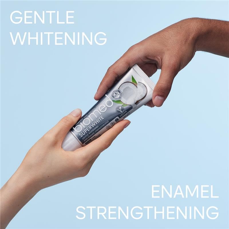 Biomed Superwhite Natural Coconut Toothpaste for Gentle Whitening, Tropical flavour - 100 g (pack of 3) - New Formula and Flavour (Packaging May Vary) — view 4