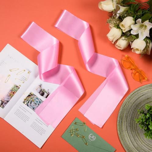 Image of MixTeach 36 Pack Blank Satin Sash Plain Sashes DIY Personalized Senior Sashes for Pageants Moms Brides Graduation Wedding
