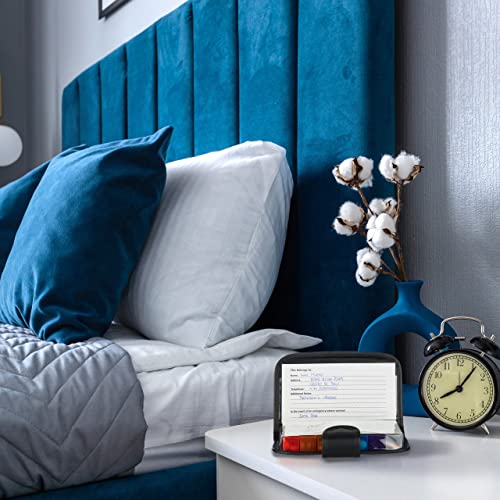 Relaxdays pillendoosje 7 dagen, 4 vakken per dag, Engelse opschriften, medicijndoosje voor onderweg, transparant/zwart - Afbeelding 3