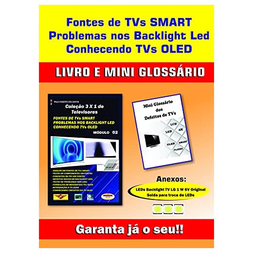 Coleção 3 x 1.TVs Fontes de TVs Smart, Problemas nos Backlight LED e Conhecendo TVs.OLED. Vol.02
