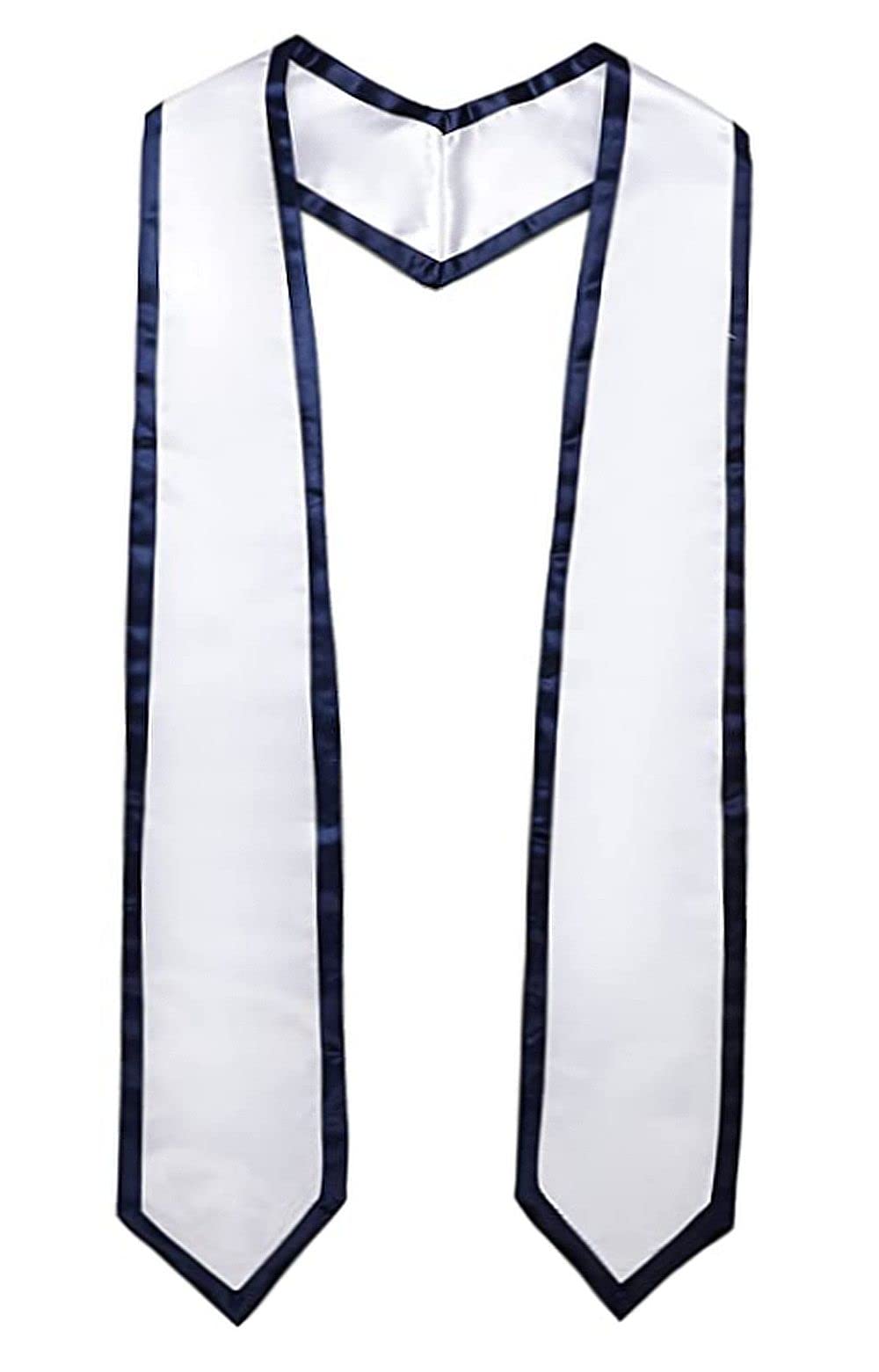 Del MexUnisex Adult Plain Graduation Honor Stole Sash with Trim