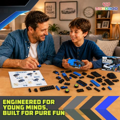 Image of Wembley Block Eight Grid CAR - 314 PCS | STEM Construction Toy with Pull-Back Action | Educational Building Kit | Ideal Gift for Girls & Boys