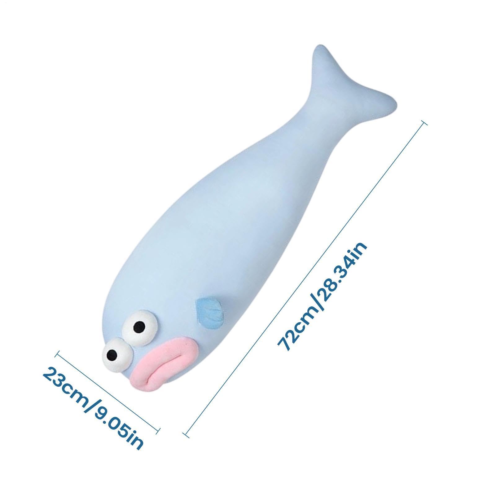 Cuscino lungo per il corpo, a forma di pesce, rinfrescante e avvolgente | Cuscino rinfrescante per allineare il corpo, per casa, camera da letto, divano, dormitorio, notte e pisolino diurno