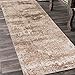 Produktbild Mazovia Teppich Läufer Flur - Modern Teppichläufer  Kurzflor, Weich - für Vorzimmer Eingangsbereich Schlafzimmer Küche Korridor - Abstrakt Muster - 80 cm Breite - Beige Creme 80 x 450 cm