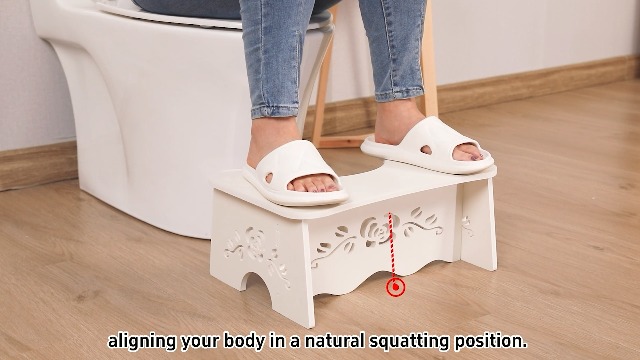 EHOTER Tabouret Portable Salle De Bain 2024 - Repose-Pieds Toilette Ergonomique Pour Adultes, Enfants & Personnes Âgées - Noir