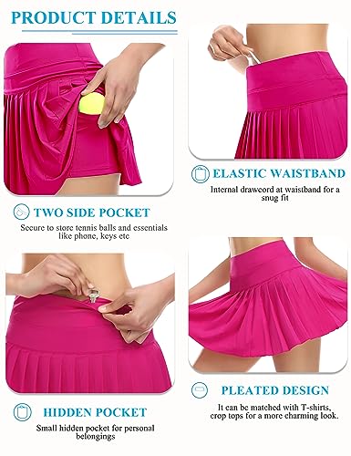 Stylish Women's Golf Skirt with Built-in Shorts and Pockets - Image 3