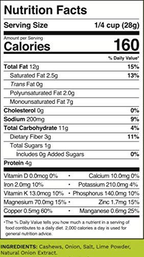Karma Nuts Lime Twist Cashews | 12, 1.5 Ounce Snack Packs | Whole, Roasted, Wrapped, Keto Friendly, Vegan, Non Gmo, Gluten Free, No Added Sugar, Low Net Carb, Natural, Healthy, Everyday Snack - image 7