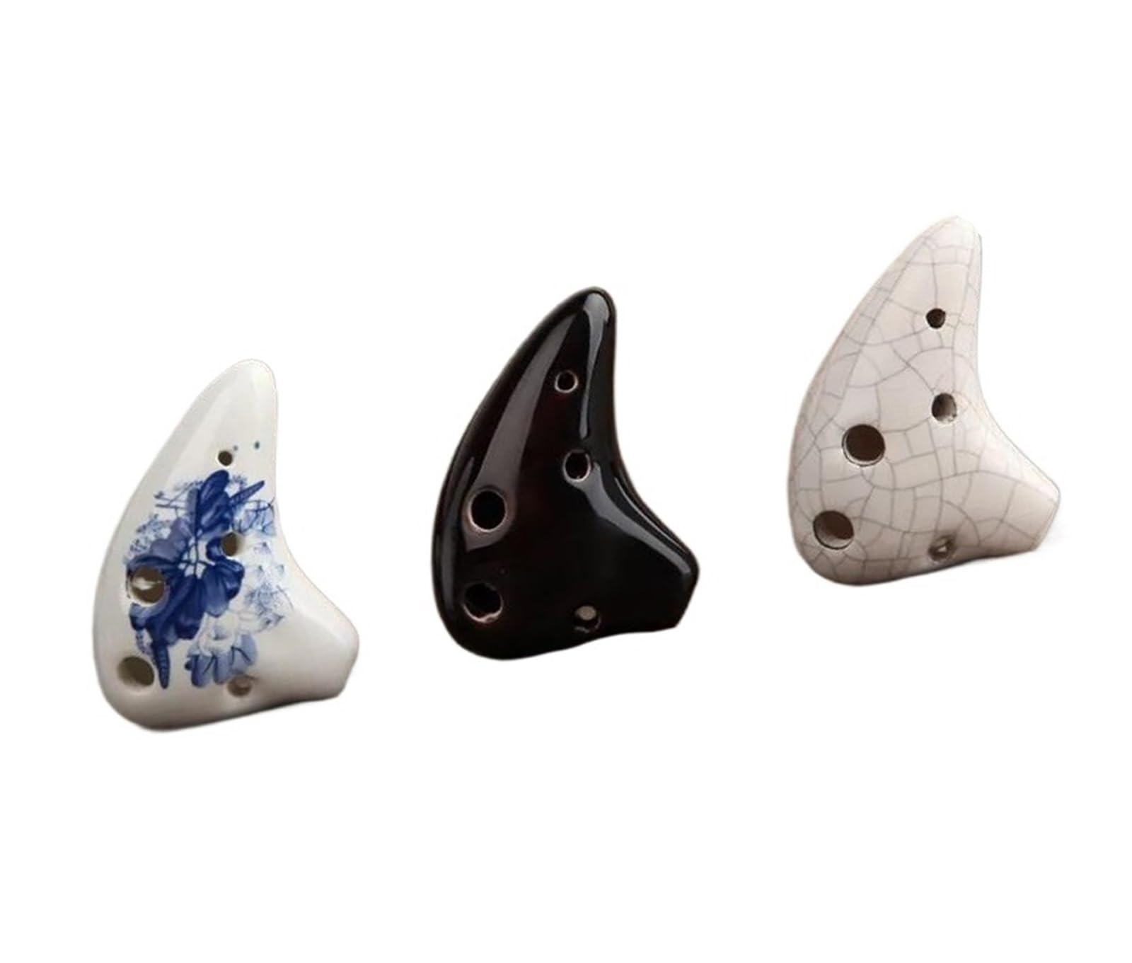 Ocarina per principianti con chiave in Re acuto a 6 fori Strumento Ocarina(White)