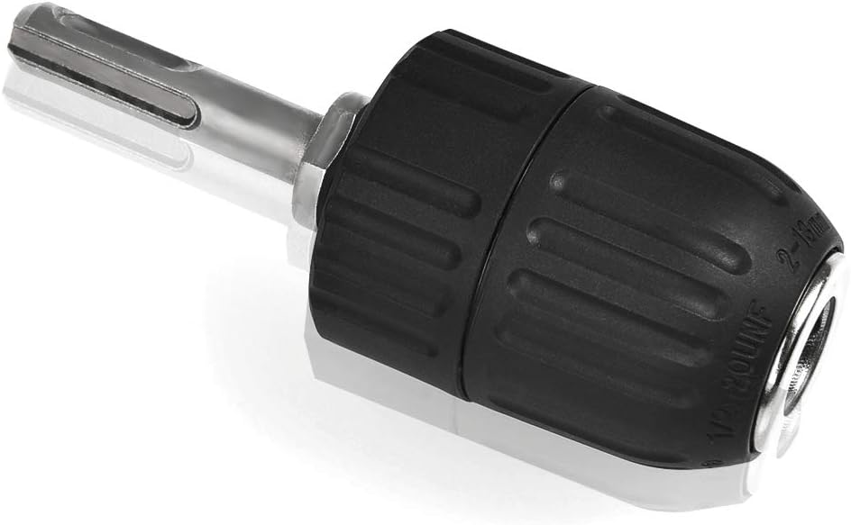 BUYGOO 2-13mm Keyless Drill Chuck with 1/2’’ SDS Adapter Detachable Heavy Duty Keyless Chuck Quick Release Conversion Tool for SDS, GSB and GSR of Bosch, Electric Hand Drill, Percussion Drilling etc