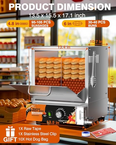 Image of WantJoin Hot Dog Steamer Machine
