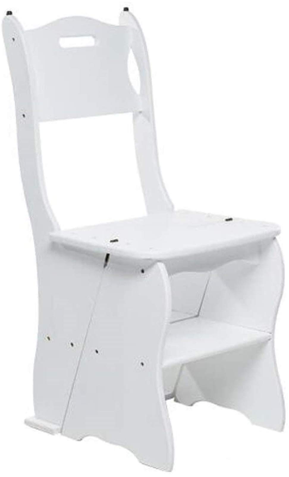 Escabeau portable en bois massif : tabouret pliant à 4 couches pour la maison
