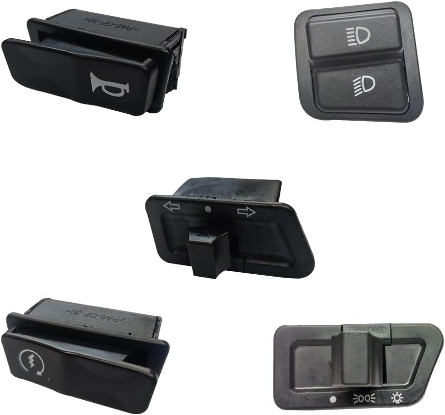 AutokraftZ Scooter Modular Switches (Set of 5) for Activa, Yamaha, Suzuki, TVS Scootyโ Includes Self Start, Indicator, Horn Buttons, Headlight, Dipper with LED โ Replacement Parts
