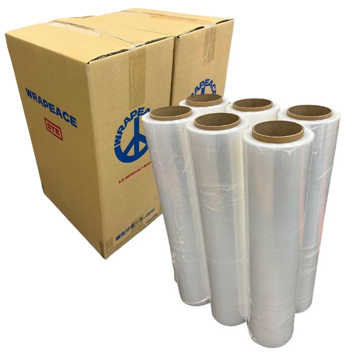 Amazon | ストレッチフィルム 500mm×300m 14μ ~ 15μ ラップ 幅500mm 長