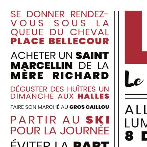 Affiche Lyon papier qualité musée de Frog Posters format 30x40 cm - 5
