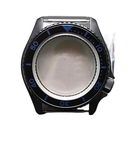 1個 42.5mm メンズ腕時計ケースガラス NH35 NH36 4R36 ムーブメント 28.5mm 文字盤 MOD SKX007 腕時計パーツ(Black chapters 9)