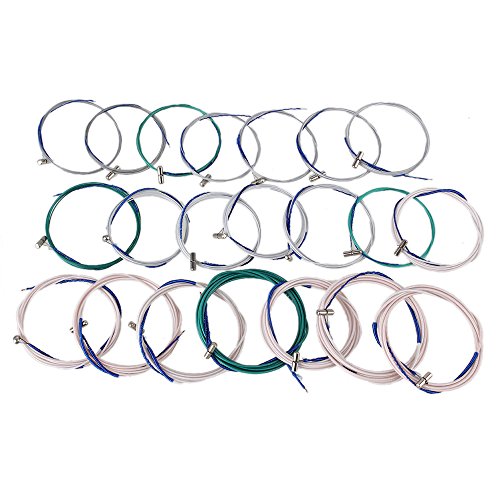 Yibuy Multicolore de fil d'acier et nylon - 1-21 pièces d'instruments à cordes pour Guzheng chinois Lot de 21 Cover