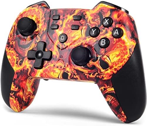 Controller R2 Flaming TERIOS Wireless Controller Compatible with Switch, Switch Lite ...