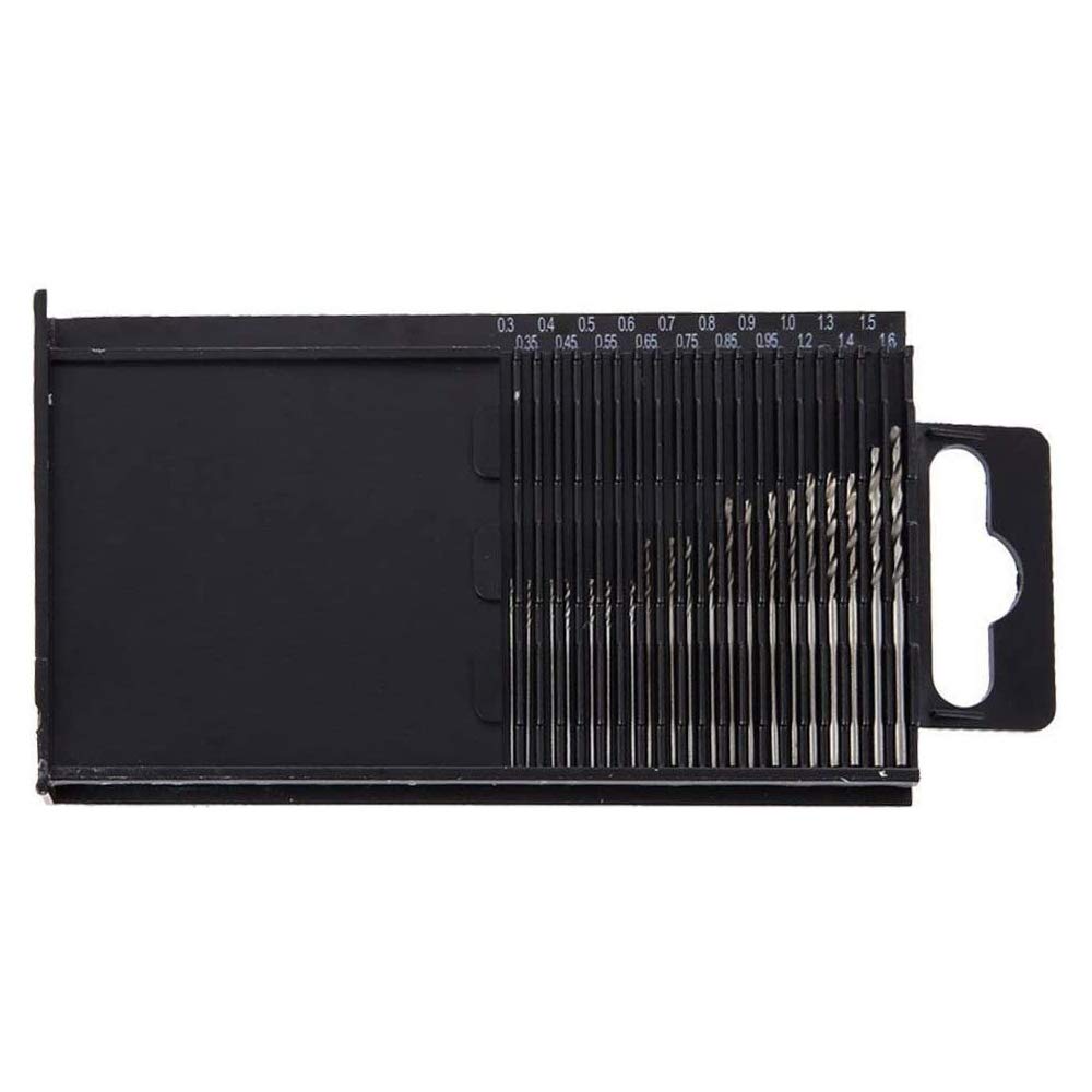 Mini-forets hélicoïdaux HSS 0,3-1,6 mm Lot de 20 pour PCB gravure métal CNC
