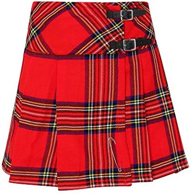 Tartanista Womens 16.5 in Scottish Tartan Mini Kilt Skirt Royal Stewart 14 US