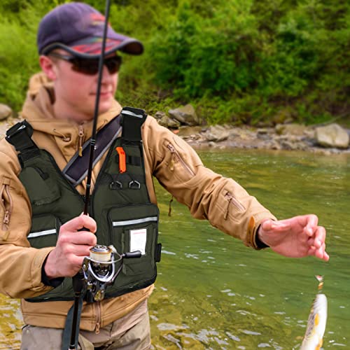 Homesen Colete de flutuação com vários bolsos com suporte para garrafa de água para caiaque à vela e