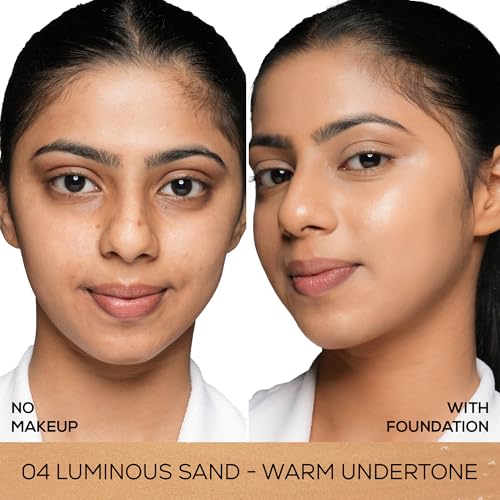 Image of RENEE Lumi Glow Highlighting Liquid Foundation - Luminous Sand | Dewy Finish, Buildable Coverage & 3D Glow | Hydrates & Smoothens For Luminous Skin | With Hyaluronic acid & Niacinamide | 30ml