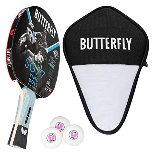 Butterfly Timo Boll SG77 - Juego de raquetas de ping pong y funda de celdas