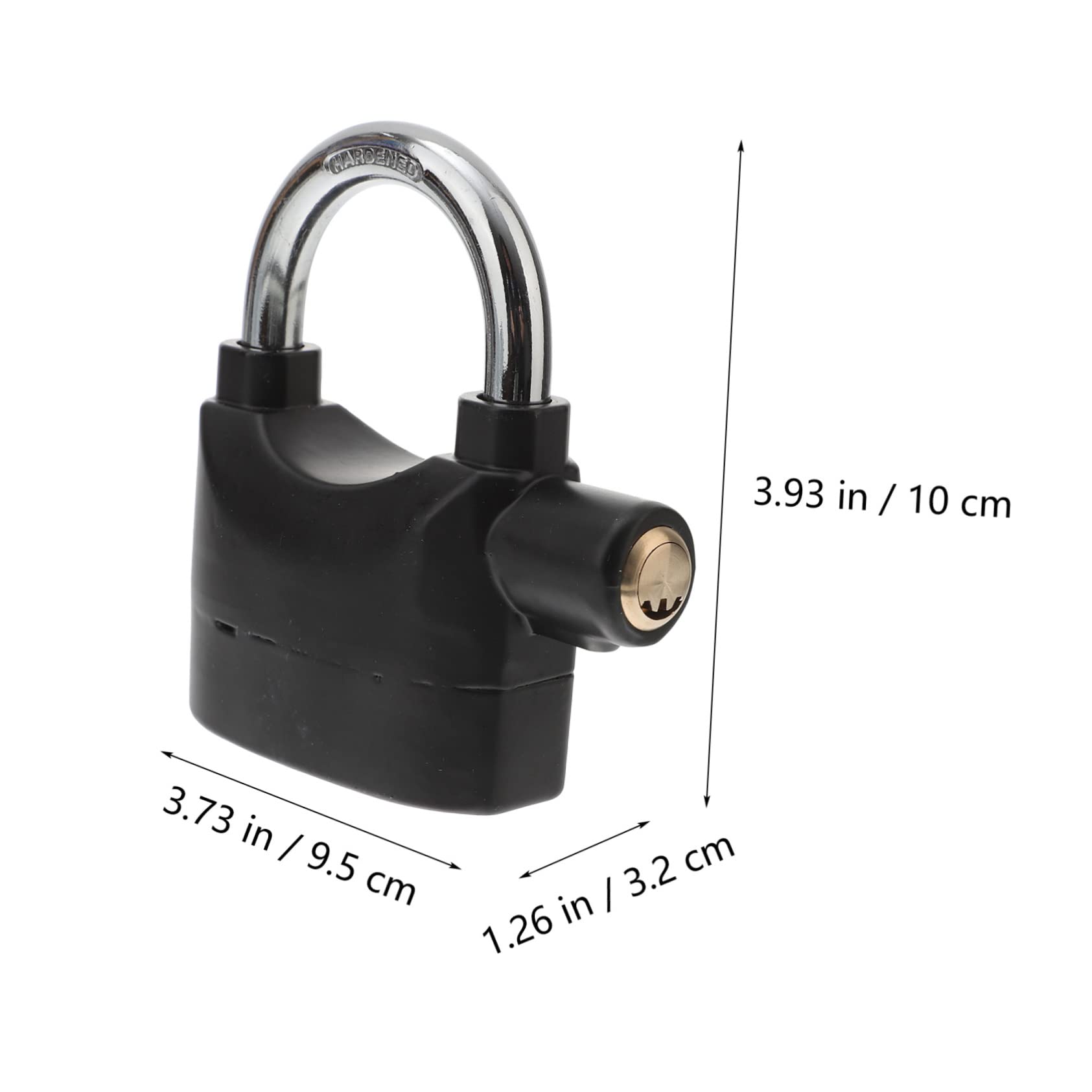 Kisangel Lot de 2 cadenas d'alarme de sécurité en U pour vélo avec clés et piles - Résistants à décibels - Pour portes de motos, portails et fenêtres - Noir