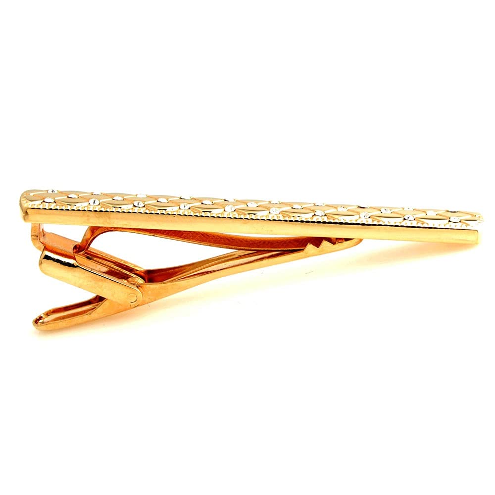 Pinza de Corbata clásica chapada en Oro de Moda para Caballero, Accesorio para Vestido de Novio.