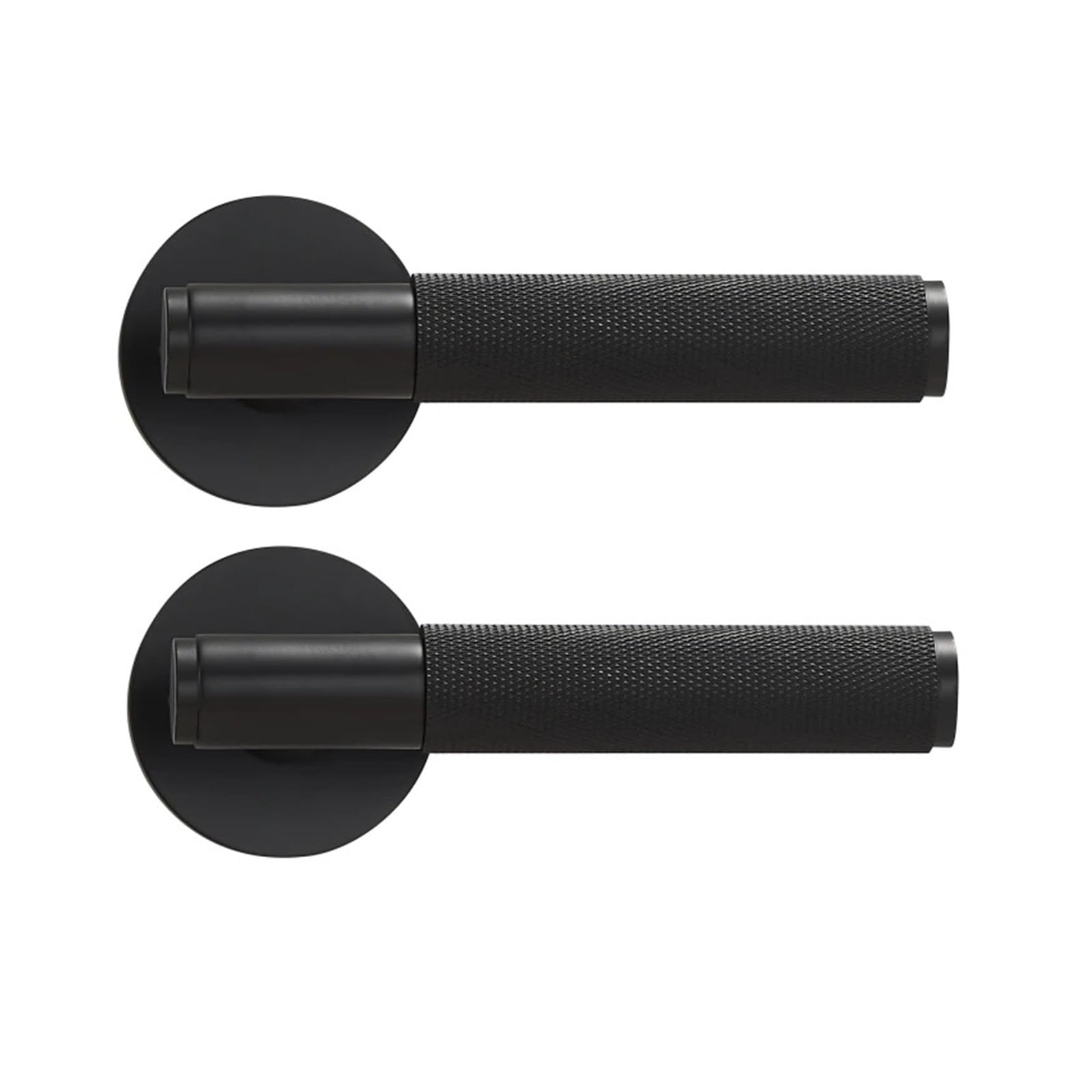 Sharunsfeli Paired Handles-Qbcf Dooroom Brass Door Lever Set Knurled Privacy Passage Dummy Thumbturn Lock Handle Set Knurled Hardware(Paired Handles-Qbcf)