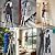 xixi-home Telescoping Ladder Aluminum Extension Ladder with Non-Slip Feet,Free to Move Telescopic Step Ladders Portable Lightweight Collapsible Ladder for Home,Work-Stainless Steel-6.5FT