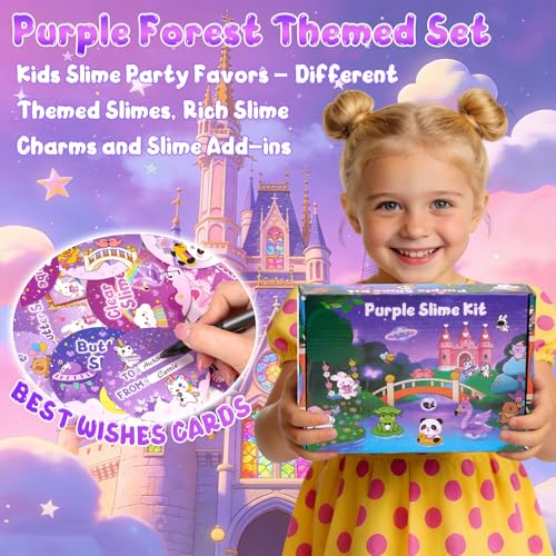 Image of 12 Pack Slimes, Purple Slime for Kids, Butter Cloud Slime kit for Girls Ages 8-12, Toys for Girls and Boys, Birthday Party Favors for Kids Goodie Bag Easter Basket Stuffers