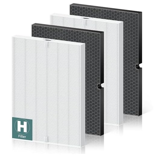 116130 Replacement Filter H for Winix 5500-2 and AM80 Air Purifier, 2 Set HEPA Filter and Activated Carbon Filter Combo Pack