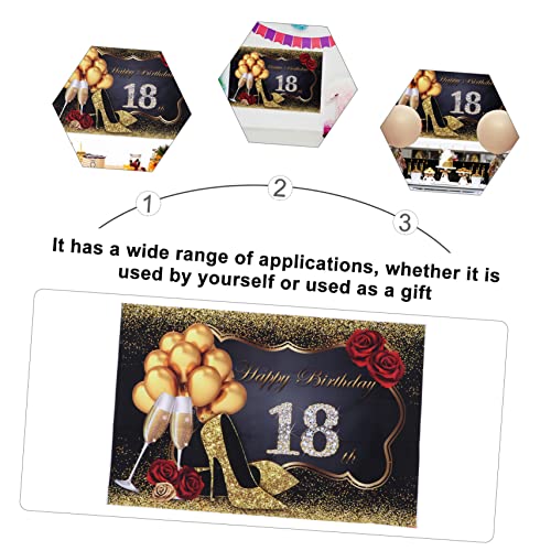 Amosfun Pano De Fundo De Aniversário De 1 Peça Tapeçaria Infantil De Bautizo Para Niño Banner De Fel