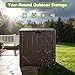 MAKE CHANGES Outdoor Storage Box - 31 Gallon Waterproof Resin Deck Box, Lockable Patio Storage Bench for Package Delivery, Cushions & Garden Tools, UV Resistant (Brown, 31 Gal)
