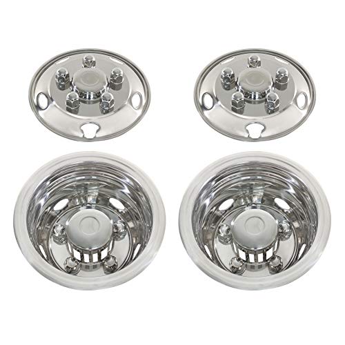 United Pacific 20102 - Wheel Cover - Stainless Toyota Coaster 16