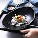 DZX Plato Creativo Juego de Cuencos Cuenco de Sopa Ensalada de Pasta Ovalada Platos de Postre Platos de Sushi Miso Condimentos Juego de Cuencos para Servir Apto para microondas (Color: Negro)