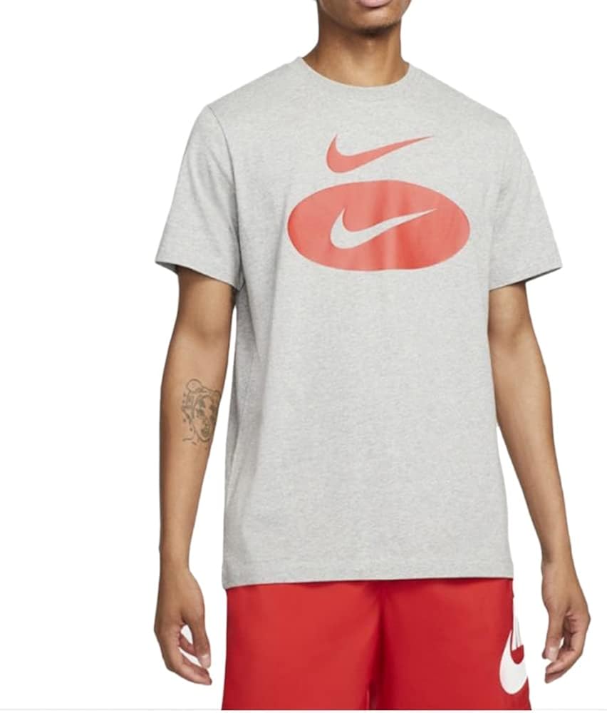 Nike Men's Dark Heather Grey Swoosh League Oval T-Shirt