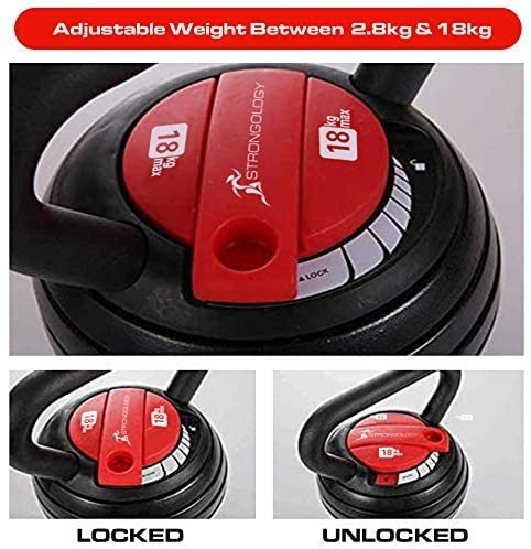 Amazon.co.jp: 7-In-1調整可能なスマートケトルベルを使って赤い