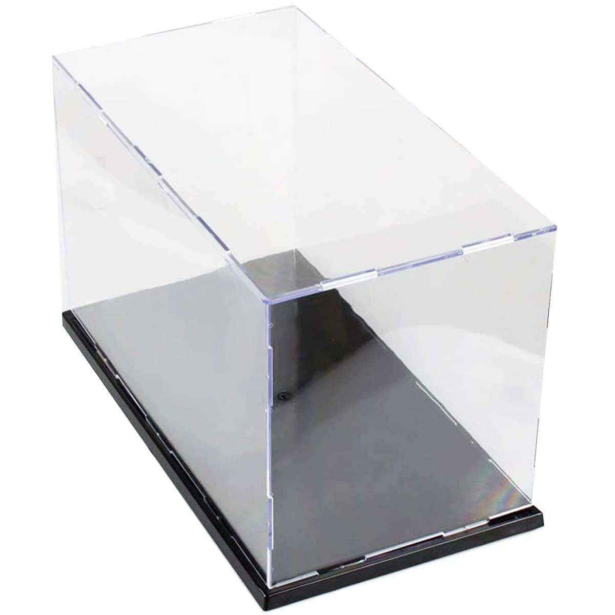 CHAOUYYZ Acrylic Box with Matte Black Base, Fully Assembled Clear Display Case, Preassembled Display Case/50Cm*60Cm*20Cm