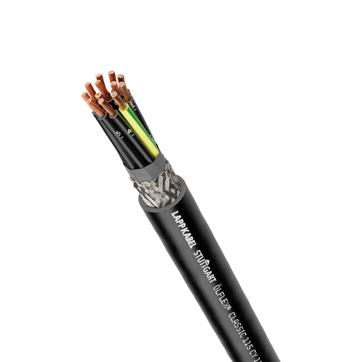 Lapp 1136551 ÖLFLEX CLASSIC 115 CY 4 x 1,5 Cavo Controllo Schermato PVC | Cavo sottile resistente ai raggi UV, senza guaina interna, tensione 300/500V, fili numerati, lunghezza 10m, EMC ottimizzato