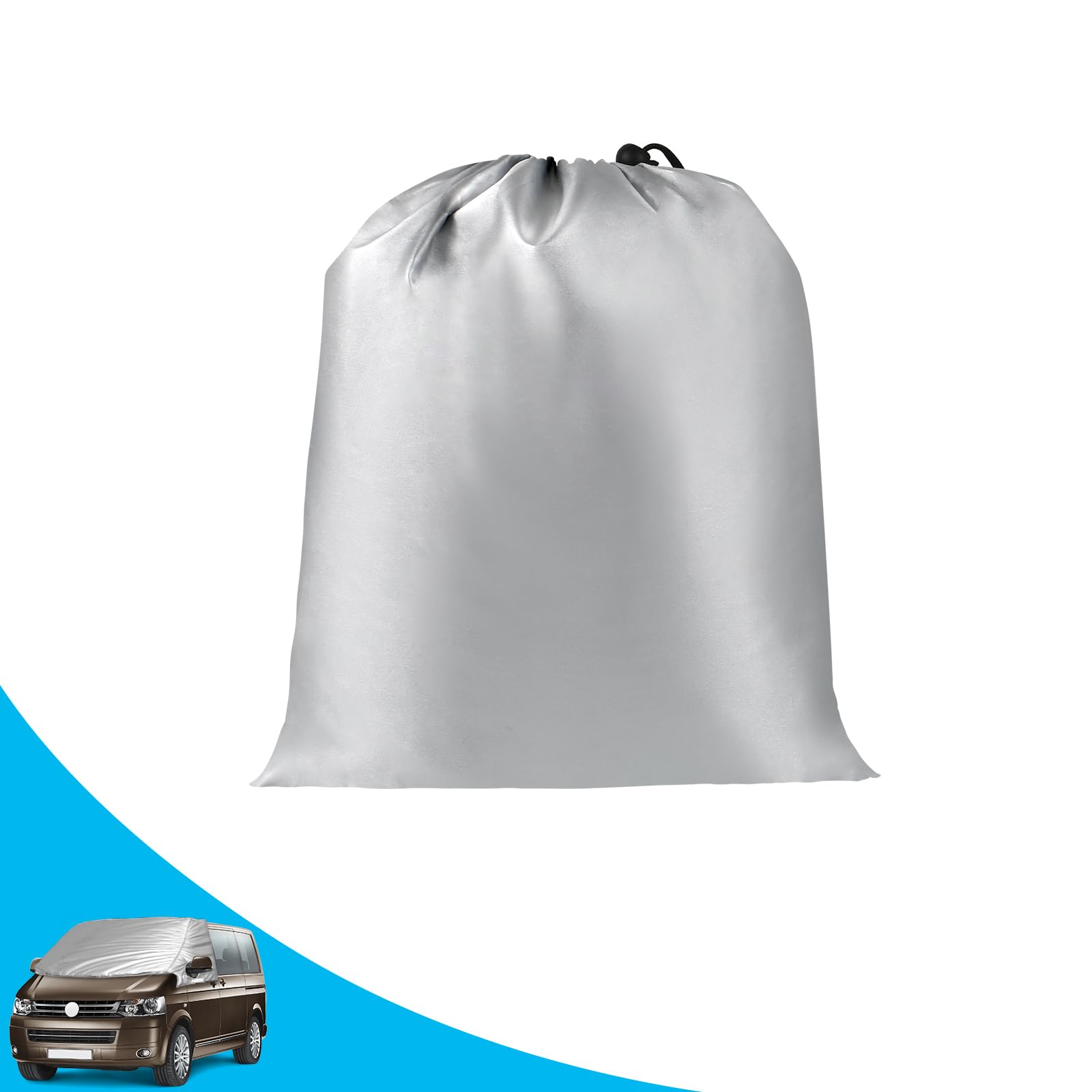 Copertura Termica Esterna per Parabrezza per VW T5, VW Caddy 2010-2020 | Opaltool Copri Parabrezza Auto Antigelo di Lusso, Copertura Termica Pieghevole per Parabrezza Argento