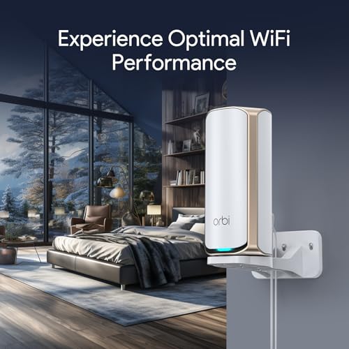Image of SURVADV Wall Mount Holder for Netgear Orbi WiFi 7 Router, 1-Pack | Fits Orbi 970 870 770 Series & Nighthawk WiFi 7 Mesh System, Secure Router Shelf to Save Space & Boost Signal (RBEWMB-10000S)